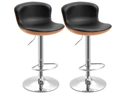 HOMCOM 2er-Set Barhocker mit Rückenlehne Drehbar