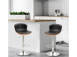 HOMCOM 2er-Set Barhocker mit Rückenlehne Drehbar