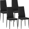 HOMCOM 4er-Set Küchenstuhl mit Stahlbeine