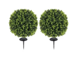 HOMCOM 2er-Set Künstlicher Buchsbaumkugeln 56 cm Kunstpflanze
