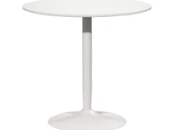 HOMCOM Esstisch MDF Stahl 80L x 80B x 75H cm Weiß