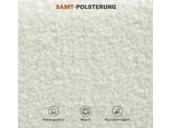 HOMCOM Esszimmerstühle Polyester Stahl 49L x 47B x 85H cm Weiß