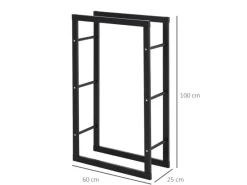 HOMCOM Kaminholzregal 60 x 25 x 100 cm für Innen und Außen