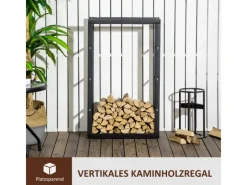 HOMCOM Kaminholzregal 60 x 25 x 100 cm für Innen und Außen