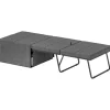 Discount HOMCOM Klappbett Polyester Metall Grau 190L x 69B x 38,5H cm