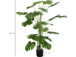 New HOMCOM Künstliche Pflanze Kunststoff Metall Ø20 x 180H cm