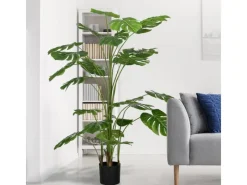 New HOMCOM Künstliche Pflanze Kunststoff Metall Ø20 x 180H cm