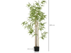 Hot HOMCOM Künstliche Pflanze Kunststoff Metall Ø15 x 180H cm