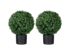 HOMCOM Künstliche Pflanzen 2er-Set mit Blumentopf