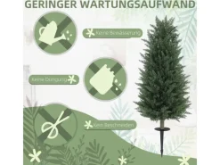 New HOMCOM Künstliche Zypresse 2er-Set