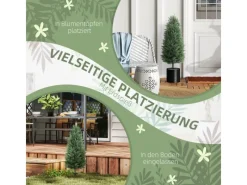 New HOMCOM Künstliche Zypresse 2er-Set