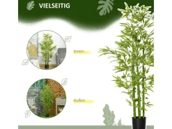 HOMCOM Künstlicher Bambus Kunstmoos 150 cm