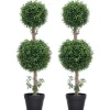 Discount HOMCOM Künstlicher Buchsbaum 2er-Set Groß 91,6 cm