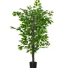 HOMCOM Künstlicher Ficusbaum Kunststoff Zement 15L x 15B x 135H cm