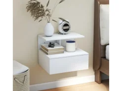 Sale HOMCOM Nachttisch Hängend Beistelltisch für Schlafzimmer Wohnzimmer