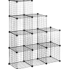 Online HOMCOM Regalsystem aus Stahldraht DIY 9 Fächer Schwarz 35 x 35 x 35 cm Je Würfel