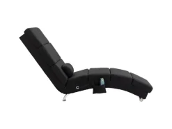 Outlet HOMCOM Relaxliege mit Massagefunktion Polyester Stahl 168L x 56B x 84H cm Schwarz