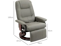 HOMCOM Relaxsessel Kunstleder Schaumstoff L78 x B87 x H100 cm