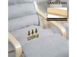 HOMCOM Relaxsessel Loungesessel Gepolstert Sessel mit Armlehne Lesesessel