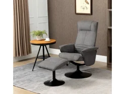 Hot HOMCOM Relaxsessel mit Hocker Drehbar bis 150 kg Belastbar