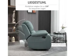 Discount HOMCOM Relaxsessel mit Liegefunktion und Fußstütze