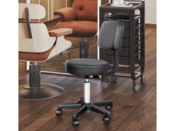 HOMCOM Rollhocker mit 5 Rollen Ø35 x 72-84 cm