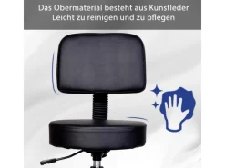 HOMCOM Rollhocker mit 5 Rollen Ø35 x 72-84 cm