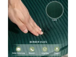 HOMCOM Schaukelstuhl Kord Buchenholz Stahl Schaumstoff