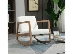 Sale HOMCOM Schaukelstuhl mit Holzrahmen 60 x 81 x 71 cm