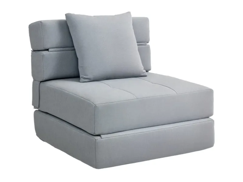 Clearance HOMCOM Schlafsessel Polybaumwolle Schaumstoff Hellgrau 70L x 70B x 61H cm