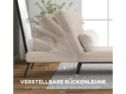 HOMCOM Schlafsessel Stahl Polyester 75L x 70B x 75H cm