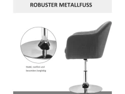 Sale HOMCOM Sessel mit Armlehne Polyester 60B x 60T x 79-91H cm Dunkelgrau