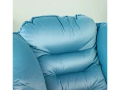 Discount HOMCOM Sessel mit Seitentasche Polyester Blau 80L x 78B x 100H cm