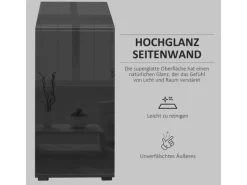 Online HOMCOM Sideboard mit Schublade Spanplatte MDF Schwarz 79L x 36B x 74H cm