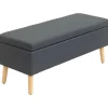 Online HOMCOM Sitzbank mit Stauraum Polsterbank 110 x 39 x 45 cm Dunkelgrau