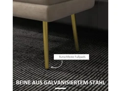 Hot HOMCOM Sitzbank Polsterbank mit Stauraum Samtoptik 79 x 37 x 43 cm Beige