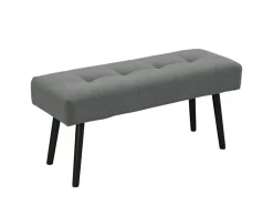 Sale HOMCOM Sitzbank Polsterbank Cordbezug Getuftete Bettbank 100 x 36 x 45 cm Grau