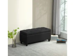 HOMCOM Sitzbank Polsterbank mit Stauraum Truhenbank 100 x 40 x 44 cm