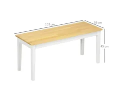 HOMCOM Sitzbank 2-Sitzer bis 220 kg Belastbar 102 x 36 x 45 cm