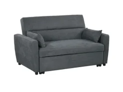 HOMCOM 2-Sitzer Sofa mit Bettfunktion Wurfkissen