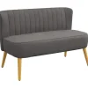 HOMCOM 2-Sitzer Stoffsofa Holz 117 x 56,5 x 77cm