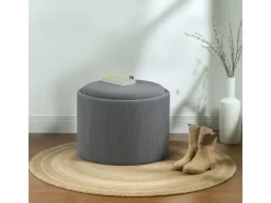 HOMCOM Sitzhocker mit Stauraum Hocker Polyester 56 x 56 x 42 cm