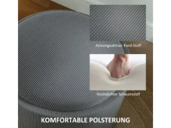 HOMCOM Sitzhocker mit Stauraum Hocker Polyester 56 x 56 x 42 cm