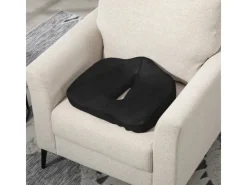 HOMCOM Sitzkissen Orthopädisches Polyester Schwarz 44L x 39B x 13H cm