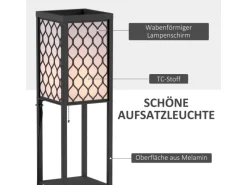 Online HOMCOM Stehleuchte mit Regalen E27 bis 40W Holz Schwarz 26 x 26 x 160 cm