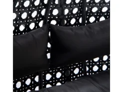 Outlet Home Deluxe Hängesessel Twin Polyrattan Schwarz