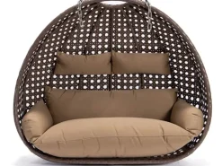 Home Deluxe Hängesessel-Korb Twin ohne Gestell inkl. Sitzkissen Braun