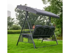 Best Home Deluxe Hollywoodschaukel Descanso Grau