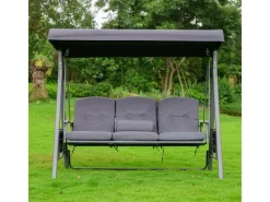 Best Home Deluxe Hollywoodschaukel Descanso Grau