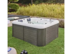 Home Deluxe Outdoor Whirlpool Beach Pure 210 x 155 x 83 cm Dunkelgrau-Weiß